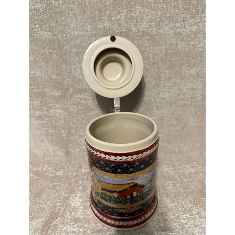 Vtg La Flor Dominicana LFD 1994 20th Anniversary Lidded Beer Stein Multicolor OS
